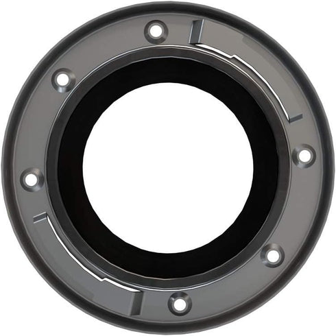 Oatey 43494 Fast Set Black ABS Stainless Steel Ring Closet Flange - 3-Inch x 4-Inch