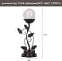 Bulb NEEDOMO Led Table Lamp Bedside Nightstand Lamps, Crackle Glass Ball Led with Bronze Metal Leaf Desk Lamp,Vintage