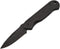 All Matte Black Locking Pocket Knife, Stainless Steel Blade, Aluminum Handle, Gift Box Included