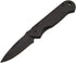 All Matte Black Locking Pocket Knife, Stainless Steel Blade, Aluminum Handle, Gift Box Included