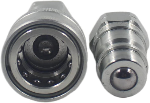 1-Set 1/2" NPT ISO5675 Ag Hydraulic Quick Connect Coupling with Dust Cap, Pioneer Type