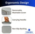 Memory Foam Seat Cushion with Cooling Gel Technology, Lumbar Back Support Pillow for Office Chair, Car Seat