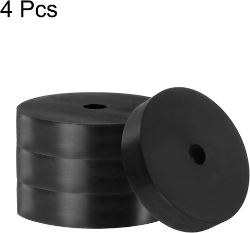 uxcell 4pcs Round Rubber Spacers 80mm OD x 12mm ID x 20mm Height Anti Vibration Bushing Grommets for Home Car
