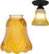 Zicobox Ceiling Fan Chandelier -Elegant Frosted and Clear Glass Light Shade Replacement -