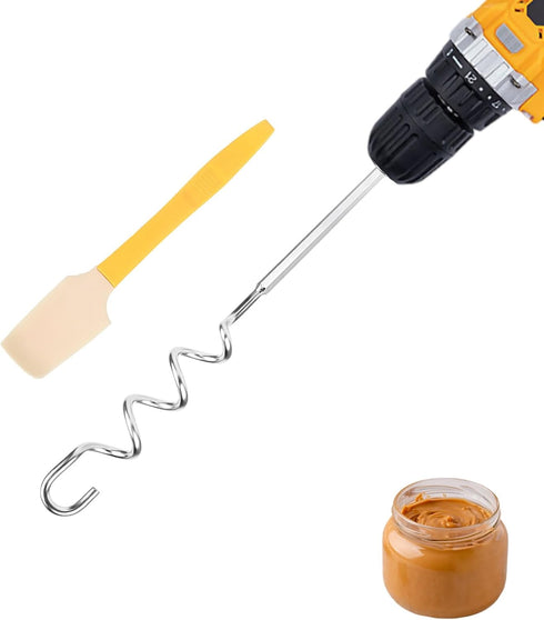 Hidaily Peanut Butter Stirrer, 11.8 Inch Stainless Steel Peanut Butter Stirring Tool with
