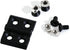 2 Sets 2020 Aluminum Extrusion Profile Slot 6mm Door Handle and Frame Hinges Install Kit, 4pcs Black Zinc Alloy