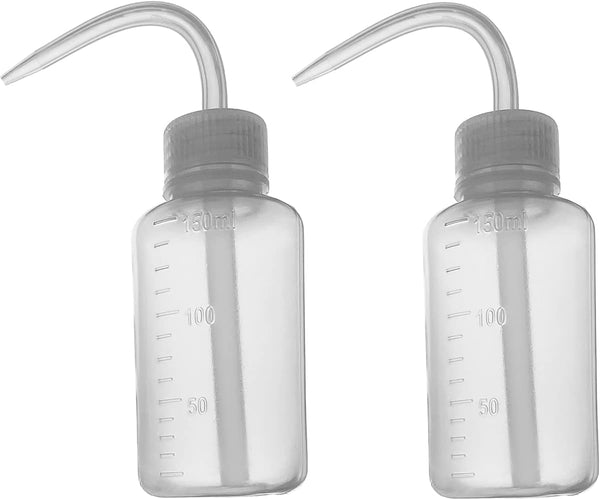 Wash Bottle 2pcs 150ml 5Oz Narrow Mouth Squeeze Bottle, Medical Lab Plastic Safety No Spill Watering Cans