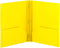 Smead Poly Two-Pocket Folder, Letter Size, Yellow, 3 per Pack, with Three-Hole Punch Prong Fasteners