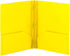 Smead Poly Two-Pocket Folder, Letter Size, Yellow, 3 per Pack, with Three-Hole Punch Prong Fasteners