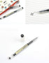 sencoo 5 Pack Gel Ink Black Pen Liquid 0.35mm Ultra Fine Ballpoint Pen for Office and School Stationery