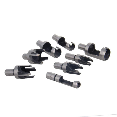 Utoolmart 8pcs Wood Plug Cutter Drills Bit Set - 1/4 3/8 1/2 5/8 for Woodworking, High Carbon Steel