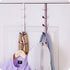 canjoyn 5 Layers Over The Door Hook Organizer Rack - Pack of 2 Hanger for Backpack Handbag (White)