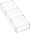 HIIMIEI 3 Section Acrylic Drawer Organizer Tray, Clear Makeup Tray for Office Shallow Drawer (11.8x4.3 inch)