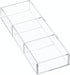 HIIMIEI 3 Section Acrylic Drawer Organizer Tray, Clear Makeup Tray for Office Shallow Drawer (11.8x4.3 inch)