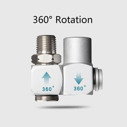 4Pcs Air Tool Swivel Fitting, 1/4 Inch NPT Industrial Swivel 360 Degree Air Hose Connector, Portable Air Tool Adapter