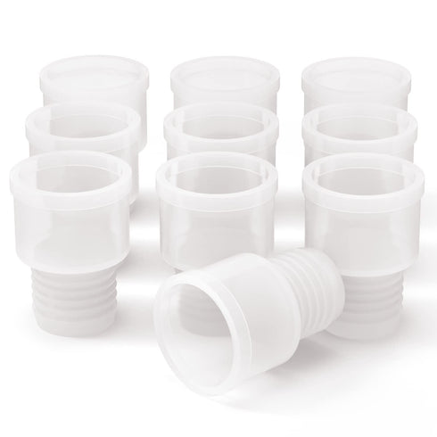 stonylab Silicone Stopper with Thread, 14# Natural Silicone Septum Stopper Fit for 14/20 Outer Joint Lab Glassware, Sleeve Type, Pack of 10