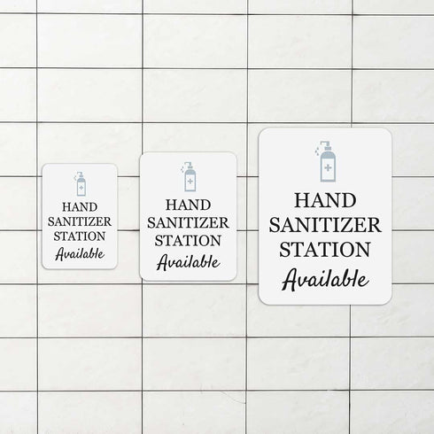 Medium Portrait Round Hand Sanitizer Station Sign for Hygiene