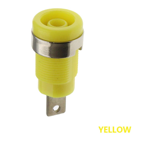 Qingdinu 40 4MM PCS Banana Plugs Female Jack Socket Plug Wire Connector Multimeter Head(Yellow)