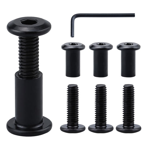 Glvaner 1/4-20 x 3 Furniture Connector Bolts and Barrel Nuts Kit - 10