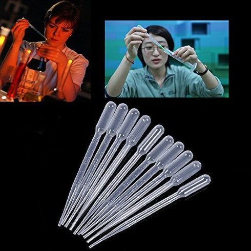White 3ML Disposable Plastic Eye Dropper Set, 20 PCS Graduated Pipettes