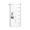 EISCO Beaker, 250ml - Tall Form with Spout, White, 25ml Graduations, Borosilicate 3.3 Glass