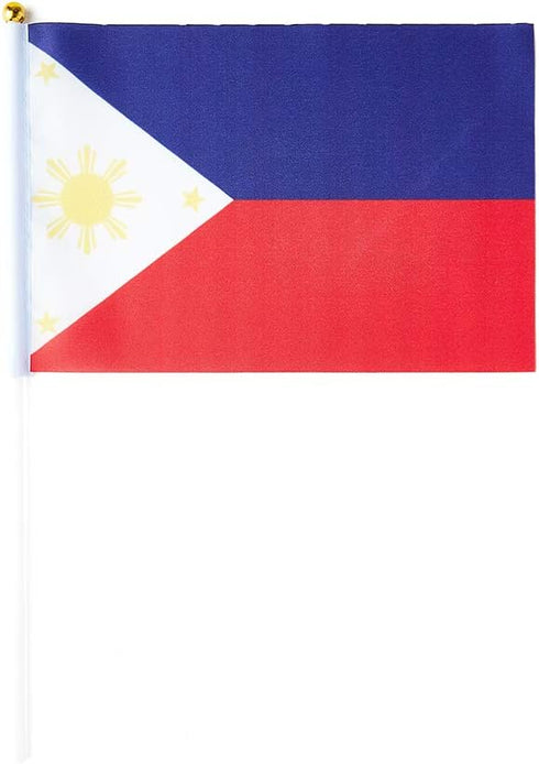 Philippines Flag Mini Handheld Flags on Stick - Ideal for Party Parades & Sports Events