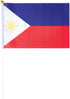 Philippines Flag Mini Handheld Flags on Stick - Ideal for Party Parades & Sports Events