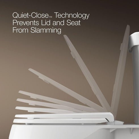 4734-RL-0 KOHLER Rutledge ReadyLatch Soft Close Elongated Toilet Seat, Quiet-Close Lid Grip-Tight Bumpers, Installation