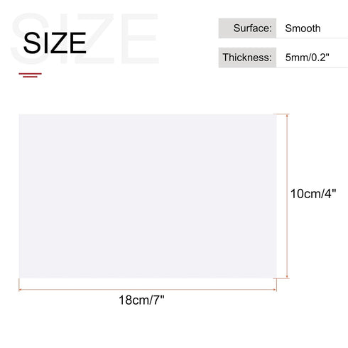 MECCANIXITY ABS Plastic Sheet 7 Inch x 4 Inch x 0.2 Inch ABS Styrene Sheets for Building Model DIY Crafts Panel White 4 Pcs