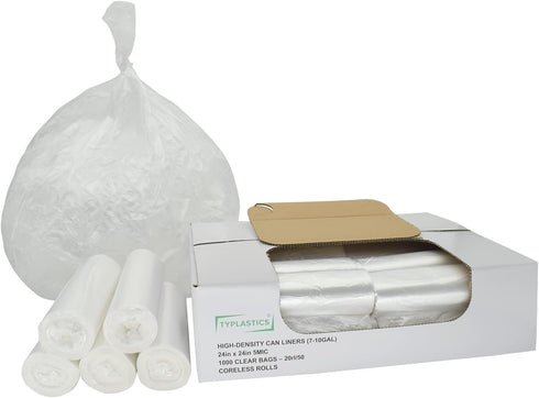 Trash Can Liner - 1000 Count Garbage Bags on Perforated Roll, 7-10 Gallon for Office and Home Needs