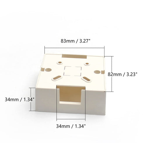 Fielect 86 Type Wall Switch Box Deep Case Recessed Mount Backbox Protection Cover Waterproof Dustproof PVC Wall Switch socket Box 3.35" 3.35" 1.57" Single Gang White 1pc