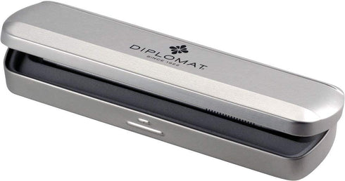 Diplomat - Traveller - Ballpoint Pen EasyFLOW, Chrome with Gold, Elegant and Resistant, High End
