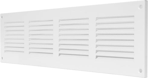Vent Systems 16'' x 4'' Inch White Air Vent Cover, Metal Air Return Grill with Pest Guard Screen