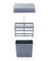 QWORK Microscope Slides Staining Jar and Rack, 10 Pack, 24-Slots, Grey