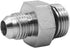 (2-PACK) 6400-06-08-O Hydraulic Hose Adapter Fitting 3/8" Male JIC 37° Flare × 1/2" Male O-Ring Boss Carbon Steel