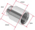 2Pcs 1/2" BSP Stainless Steel Male to Female Pipe Thread Extension Adapters, 25mm
