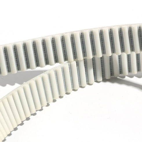 BUZKXNT HTD5M 1370 5M 1370mm 15mm 25mm 30mm (NO.24)(Width 40mm) White PU Closed Loop Gear Timing Belt Length Width