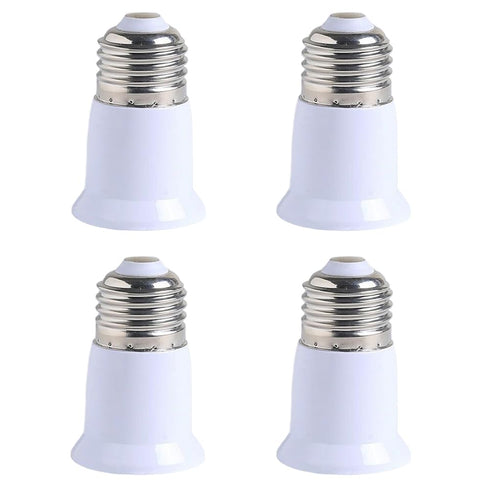 E26 Socket Extender, 6.5CM/2.56 Inch E26 to E26 Lamp Socket Extension Adapter, 4 Pack Lamp Holder