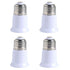 E26 Socket Extender, 6.5CM/2.56 Inch E26 to E26 Lamp Socket Extension Adapter, 4 Pack Lamp Holder