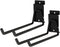 Heavy Duty Garage Storage Slatwall Double Hooks for Ladders, Wall Mounted Utility U Hanger Organizer (Black)