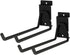 Heavy Duty Garage Storage Slatwall Double Hooks for Ladders, Wall Mounted Utility U Hanger Organizer (Black)