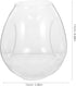 SEWACC Transparent Glass Lampshade Cover European Style for Bedroom Wall Floor Lamps Chandelier Compatible with Fitter