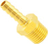 Brass 1/4" Barb x 1/4" NPT Male Pneumatic Air Hose Fittings with Hose Clamps (Pack of 5)