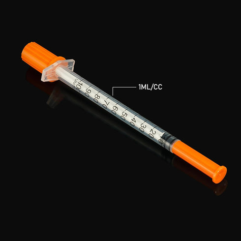 1ml Syringe with 30 Gauge 5/16" Needle, Individually Packaged Lab Sample Syringes, Pack of 20