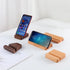 MOORCHOCO 16 12 Beech Wood Phone Stand, Desktop Mobile Holder Cell Phone Stand for Desk-Portable Wood Phone Holder