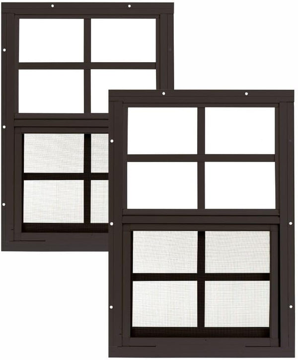 Shed Windows 12x18 (2-Pack) | Sliding Windows with Tempered Glass & Screens