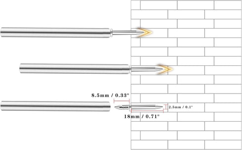 200pcs Double-Head Seamless Skirting Thread Nails, Invisible Mechanical Connector with Specific Sleeve Tool