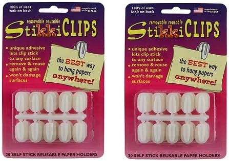 Stikki Works White Clips 20 per Pack Teacher Classroom Aid (?w? ???k) by Stikkiworks