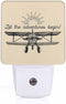 Chrobak LED Night Light,Vintage Retro Airplane LED Night Light Plug into Wall with
