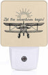 Chrobak LED Night Light,Vintage Retro Airplane LED Night Light Plug into Wall with